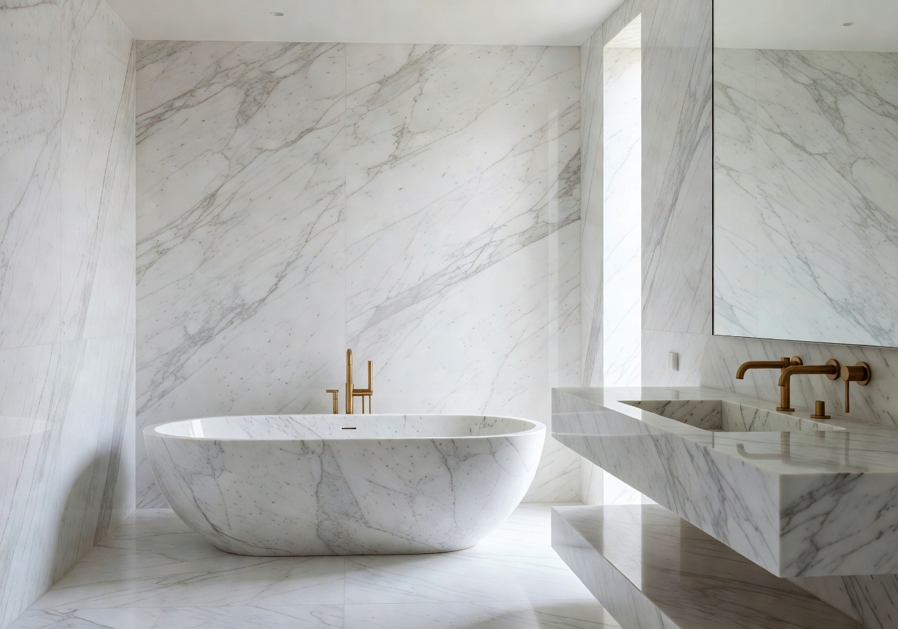 Casa Ellul elegant bathroom marble